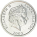 Moeda, Ilhas Cook, Elizabeth II, Cent, 2003, Franklin Mint, MS(63), Alumínio