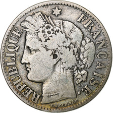 France, 2 Francs, Cérès, 1871, Bordeaux, Silver, VF(30-35), KM:817.2