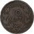 Grecia, George I, 10 Lepta, 1869, Strassburg, Cobre, BC+, KM:43