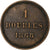 Guernsey, Victoria, 4 Doubles, 1868, Heaton, Bronzen, FR+, KM:5