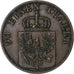 Stati tedeschi, PRUSSIA, Wilhelm I, 4 Pfenninge, 1867, Berlin, Rame, BB, KM:483