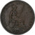 Wielka Brytania, George IV, Penny, 1826, London, Miedź, AU(50-53), KM:693