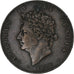 Wielka Brytania, George IV, 1/2 Penny, 1827, London, Miedź, AU(50-53), KM:692