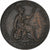 Wielka Brytania, George IV, 1/2 Penny, 1827, London, Miedź, AU(50-53), KM:692