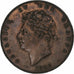 Wielka Brytania, George IV, 1/2 Penny, 1827, London, Miedź, AU(50-53), KM:692