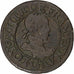 France, Louis XIII, Double Tournois, 1620, Poitiers, Cuivre, TB, Gadoury:5