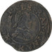 França, Louis XIII, Double Tournois, 1618, Bordeaux, Cobre, VF(20-25)