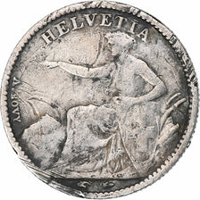 Suisse, 1/2 Franc, Helvetia seated, 1850, Paris, Argent, TB+, KM:8