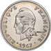 French Polynesia, 20 Francs, 1967, Paris, Nickel, MS(63), KM:6