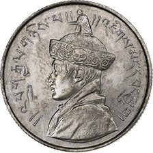 Bhutan, Jigme Dorji Wangchuck, 1/2 Rupee, 27 (1955-1968), Calcutta, Nickel