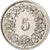 Szwajcaria, 5 Rappen, Libertas, 1945, Bern, Miedź-Nikiel, VF(20-25), KM:26