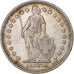 Switzerland, 2 Francs, Helvetia, 1910, Bern, Silver, AU(50-53), KM:21