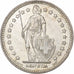 Suiza, 2 Francs, Helvetia, 1911, Bern, Plata, MBC, KM:21