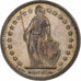 Switzerland, 2 Francs, Helvetia, 1921, Bern, Silver, AU(55-58), KM:21