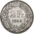 Zwitserland, 2 Francs, Helvetia, 1944, Bern, Zilver, PR, KM:21