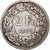 Suiza, 2 Francs, 1862, Bern, Plata, BC+