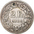 Suíça, 2 Francs, 1860, Bern, Prata, VF(20-25)