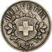 Zwitserland, 10 Rappen, 1876, Bern, Billon, PR, KM:6