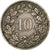 Suíça, 10 Rappen, 1876, Bern, Lingote, AU(55-58), KM:6