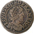 Francia, Louis XIII, Double Tournois, 1638, Cobre, BC+, Gadoury:11