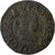 Francia, Louis XIII, Double Tournois, 1625, Riom, Cobre, BC+, Gadoury:9