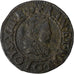 Francja, Louis XIII, Double Tournois, 1625, Riom, Miedź, VF(20-25), Gadoury:9