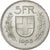 Suíça, 5 Francs, Herdsman, 1965, Bern, Prata, AU(55-58), KM:40