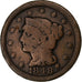 Verenigde Staten, Braided Hair Cent, 1848, Philadelphia, Koper, FR, KM:67