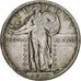 États-Unis, Standing Liberty Quarter, 1918, San Francisco, Argent, TB+, KM:145