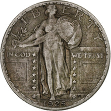 Verenigde Staten, Standing Liberty Quarter, 1925, Philadelphia, Zilver, FR