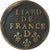 Francia, Louis XIV, Liard, 1656, Vimy, Cobre, BC+, Gadoury:80