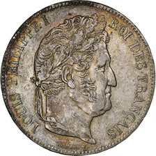 Francia, Louis-Philippe, 5 Francs, 1838, Strasbourg, Plata, MBC+, Gadoury:678