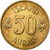 Iceland, 50 Aurar, 1974, Llantrisant, Nickel-brass, MS(63)