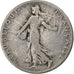 Francia, 50 Centimes, Semeuse, 1902, Paris, Plata, BC+