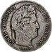 Francia, Louis-Philippe, 5 Francs, 1834, Rouen, Plata, BC+