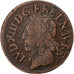 Francia, Louis XIII, Double Tournois, 1643, Corbeil, Rame, MB+