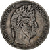 Francia, Louis-Philippe, 5 Francs, 1844, Paris, Plata, BC+