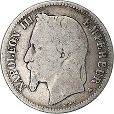 France, Napoleon III, Franc, 1868, Paris, Silver, F(12-15)