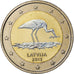 Latvia, 2 Euro, Black Stork, Iridescent, 2015, Vilnius, Bi-Metallic, MS(63)