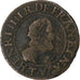 Francja, Henri IV, Double Tournois, 1610, Nantes, Miedź, VF(20-25)