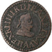 Frankreich, Henri IV, Denier Tournois, 1603, Paris, Kupfer, S