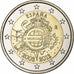 Espanha, 2 Euro, 10 Years of Euros Cash, 2012, Madrid, Bimetálico, MS(63)