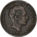 Spain, Alfonso XII, 5 Centimos, 1877, Barcelona, Bronze, VF(30-35)