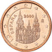 Espanha, 2 Centimes, Burgos cathedral, 2000, Madrid, Aço Cromado a Cobre