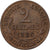 France, 2 Centimes, Daniel-Dupuis, 1920, Paris, Bronze, TB+