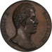 France, Medal, Charles X, Travel to Mosell, 1828, Copper, Michaut, AU(55-58)