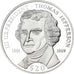 Liberia, 20 Dollars, Thomas Jefferson, 2000, Zilver, FDC