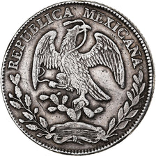 México, 8 Reales, 1874, Zacatecas, Plata, MBC