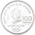 France, 100 Francs, 1992 Olympics, Albertville, Bobsledding, 1990, MDP, Silver