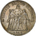 France, 5 Francs, Hercule, 1876, Paris, Silver, EF(40-45), Gadoury:745a